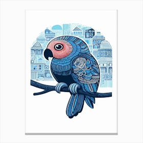 Sprite Blue Parrot Canvas Print