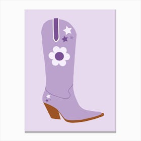 Cowboy Boot | 03 - Purple Canvas Print