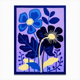 Blue Flower Illustration Buttercup 1 Canvas Print