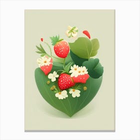 Wild Strawberries, Cute, Kawaii Canvas Print
