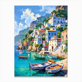 Of A Seaside Town Canvas Print