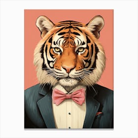 Tiger Illustrations Wearing A Tuxedo 8 Canvas Print