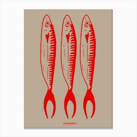 Red Sardines Canvas Print