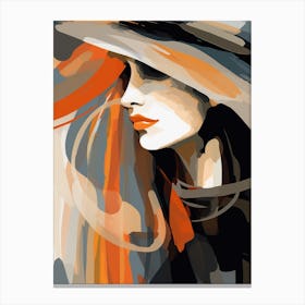 Woman In A Hat 1 Canvas Print