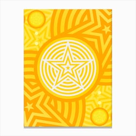 Geometric Abstract Glyph in Happy Yellow and Orange n.0082 Canvas Print