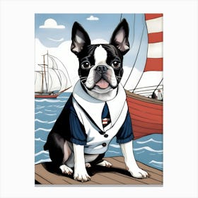 Boston Terrier-Reimagined 133 Canvas Print