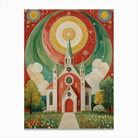 Festive Church Canvas Print