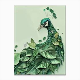 3d Peacock Canvas Print