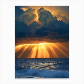 Sunrise Over The Ocean 8 Canvas Print