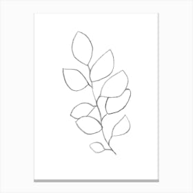 Leaf Drawing Canvas Print