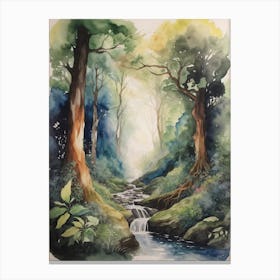 Waterfall In The Forest Canvas Print