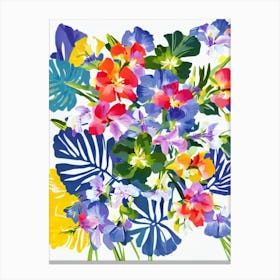 Gladioli 2 Modern Colourful Flower Canvas Print