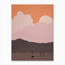 Chihuahuan Desert   North America (Mexico And United States), Contemporary Abstract Illustration 3 Canvas Print