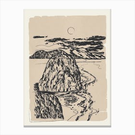 Landscape Sketch Art 3 Canvas Print