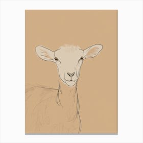 Sheep'S Head - Boho, Line Art Canvas Print