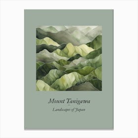 Landscapes Of Japan Mount Tanigawa Canvas Print