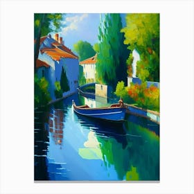 Canals Waterscape Impressionism 1 Canvas Print
