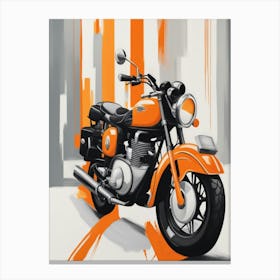 Orange Motorcycle Canvas Print