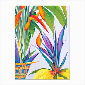 Bird Of Paradise 2 Eclectic Boho Plant Canvas Print