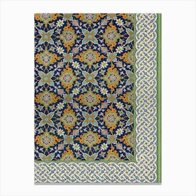 Arabic Art Pattern, Emile Prisses D’Avennes, La Decoration Arabe, Digitally Enhanced Lithograph From Own5 Canvas Print