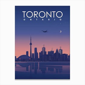 Toronto in Vintage Style Poster Canvas Print