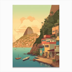 Rio De Janeiro Brazil Travel Illustration 4 Canvas Print