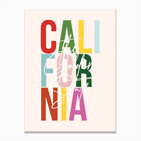 California The Golden State Color Canvas Print