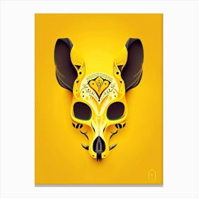 Animal Skull Yellow 1 Mexican Canvas Print