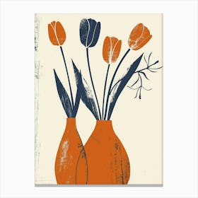 Tulips In Vases 1 Canvas Print