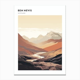 Ben Nevis Scotland 4 Hiking Trail Landscape Poster Canvas Print
