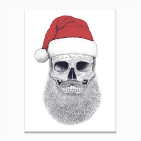 Santa Skull Canvas Print