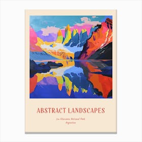 Colourful Abstract Los Glaciares National Park Argentina 4 Poster Canvas Print