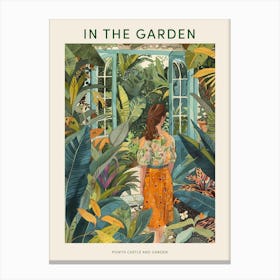 In The Garden Poster Powys Castle And Garden United Kingdom 1 Canvas Print