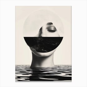 Woman In The Water Canvas Print