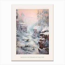 Dreamy Winter National Park Poster  Bohemian Switzerland National Park 4 Canvas Print