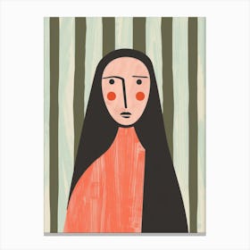 Woman With Long Hair 7 Canvas Print