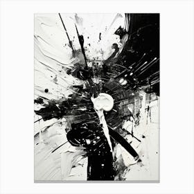 Rebellion Abstract Black And White 1 Canvas Print