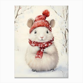 Christmas Rat Canvas Print