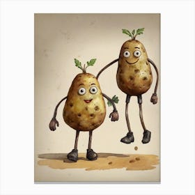 Potato Couple Canvas Print