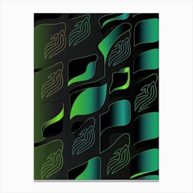 Green And Black Canvas Print