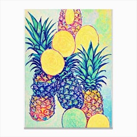 Pineapple Vintage Sketch Fruit Canvas Print