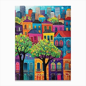 Kitsch Colourful New Orleans 3 Canvas Print