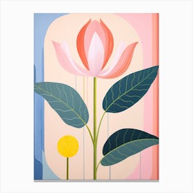 Tulip 4 Hilma Af Klint Inspired Pastel Flower Painting Canvas Print