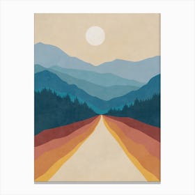 Road To The Mountains Canvas Print