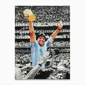 Diego Maradona Argentina Soccer 1 Canvas Print