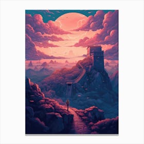 Great Wall China Painting Canvas Print