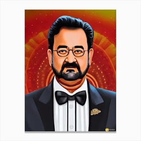 Mohanlal Illustration Movies Canvas Print