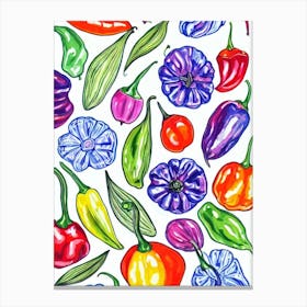 Habanero Pepper Marker vegetable Canvas Print