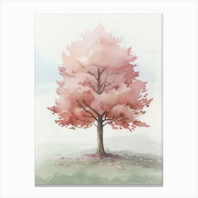 Maple Tree Atmospheric Watercolour Painting 4 Canvas Print