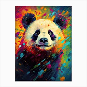 Panda Art In Post Impressionism Style 4 Canvas Print